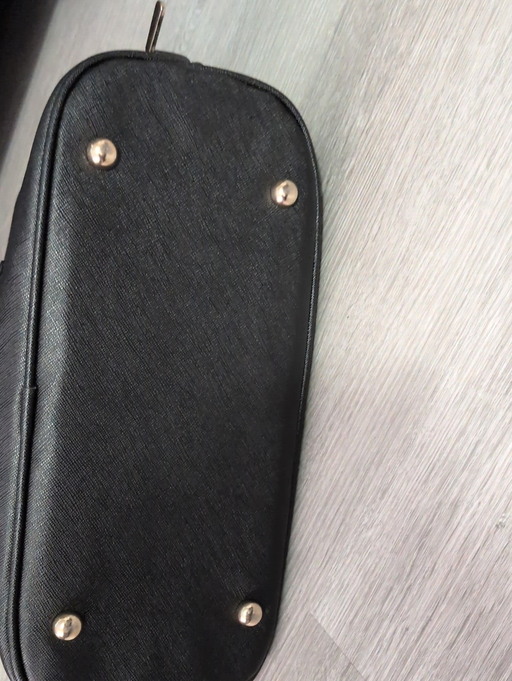 Monogram Black Saffiano Leather Dome Satchel - Picture 4 of 6